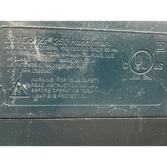 Drill Doctor Model 250 Handyman Drill Bit Sharpener Replacement Motor no Chucks - Picture 13 of 13